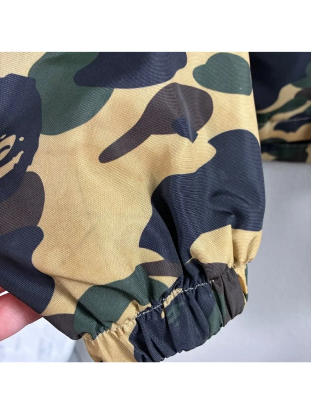 A Bathing Ape 1st Camo Coach Jacket XL Harajuku Streetwear Yellow Camouflage